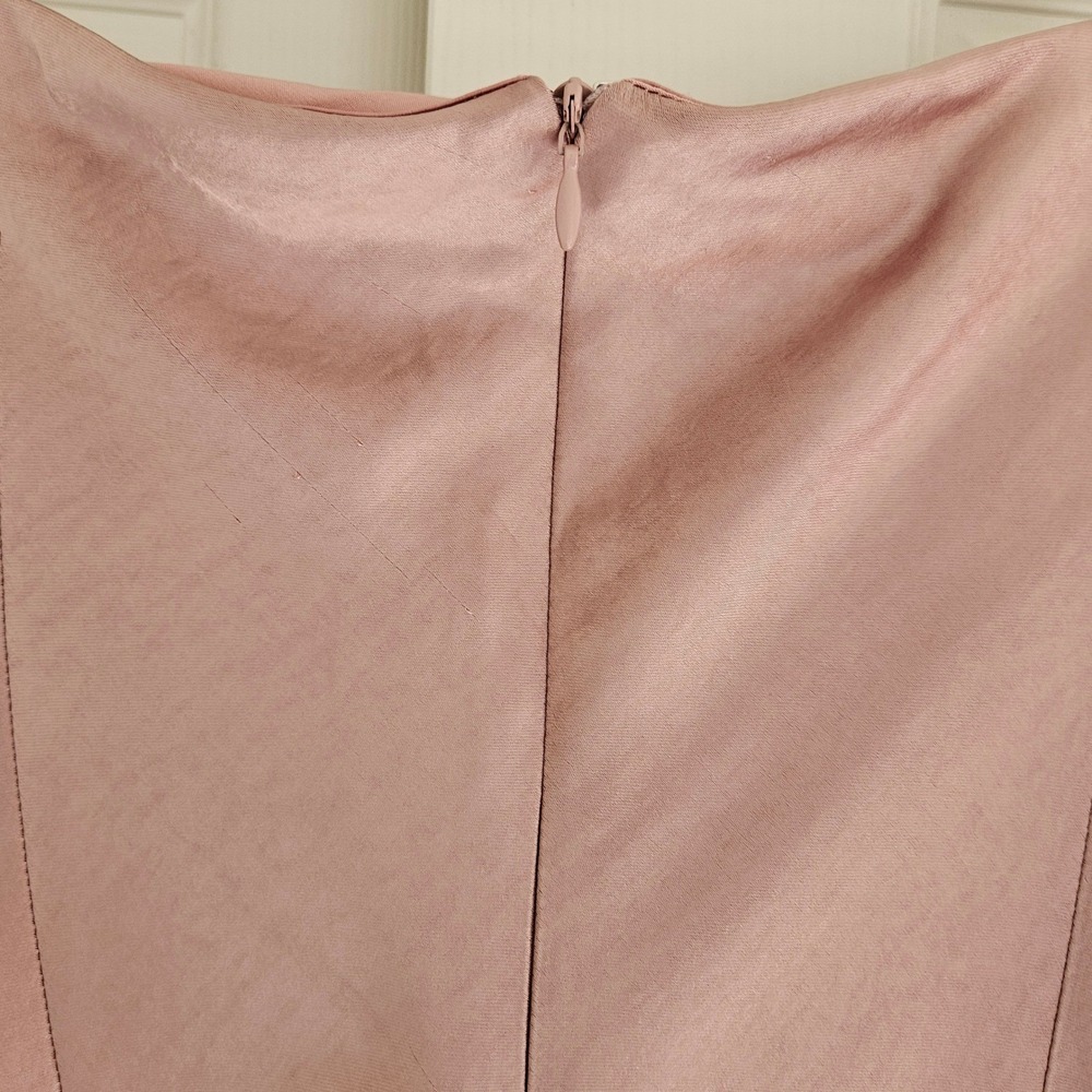 MORE TO COME | NWT Emma Strapless Maxi Dress in Blush Satin XL - Picture 8 of 12